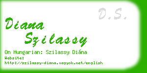 diana szilassy business card